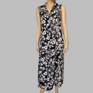 Cut Out Dress Vintage 80s Floral Wedding Guest Special Occasion Dress Size 10